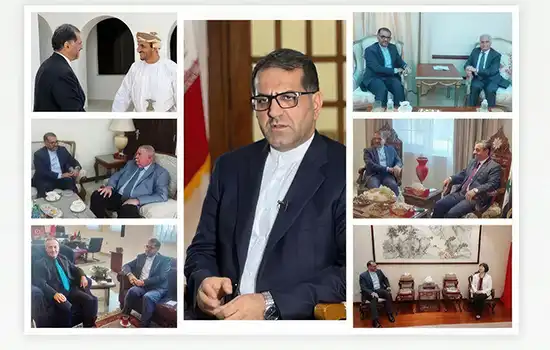 رایزنی های علی نجفی سفیر ایران در عمان پیرامون تحولات اخیر در فلسطین