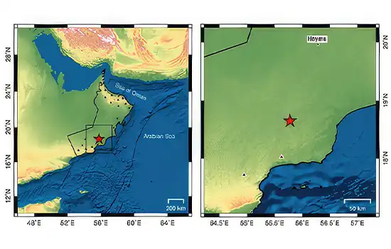 ثبت زلزله 3.3 ریشتری در عمان توسط مرکز مانیتورینگ زلزله