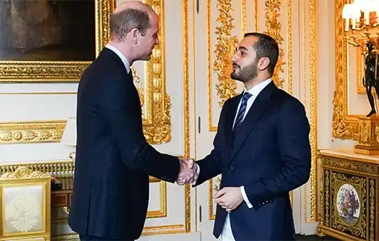 شاهزاده ویلیام از ولیهد ذی یزن پذیرایی کرد