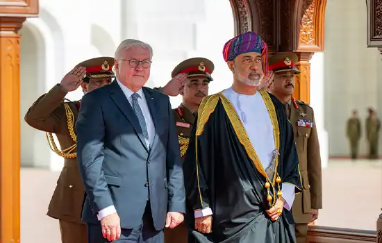 سلطان عمان از رئیس جمهور آلمان پذیرایی کرد