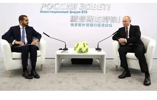 دیدار ولیعهد عمان و رئیس‌جمهور روسیه